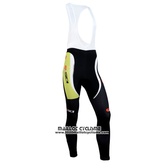 2014 Maillot Ciclismo Castelli SIDI Noir et Vert Manches Longues et Cuissard